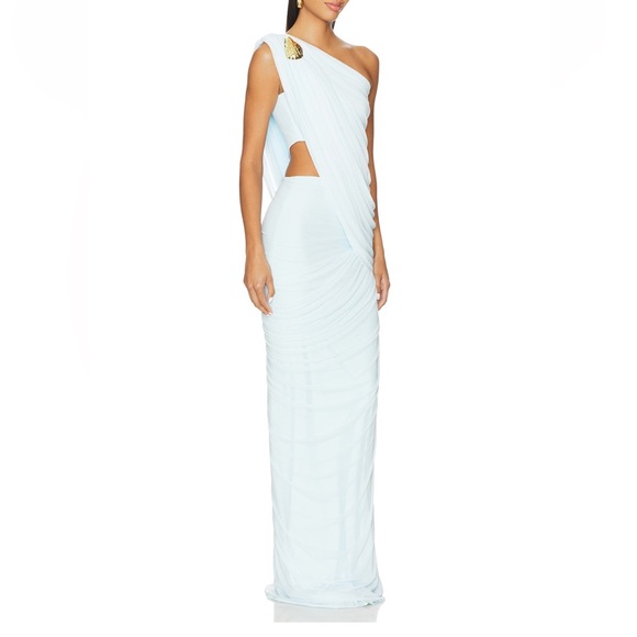 Deme By Gabriella Dresses & Skirts - REVOLVE Aurora Gown in baby blue / Deme by Gabriella / One-Shoulder Dress